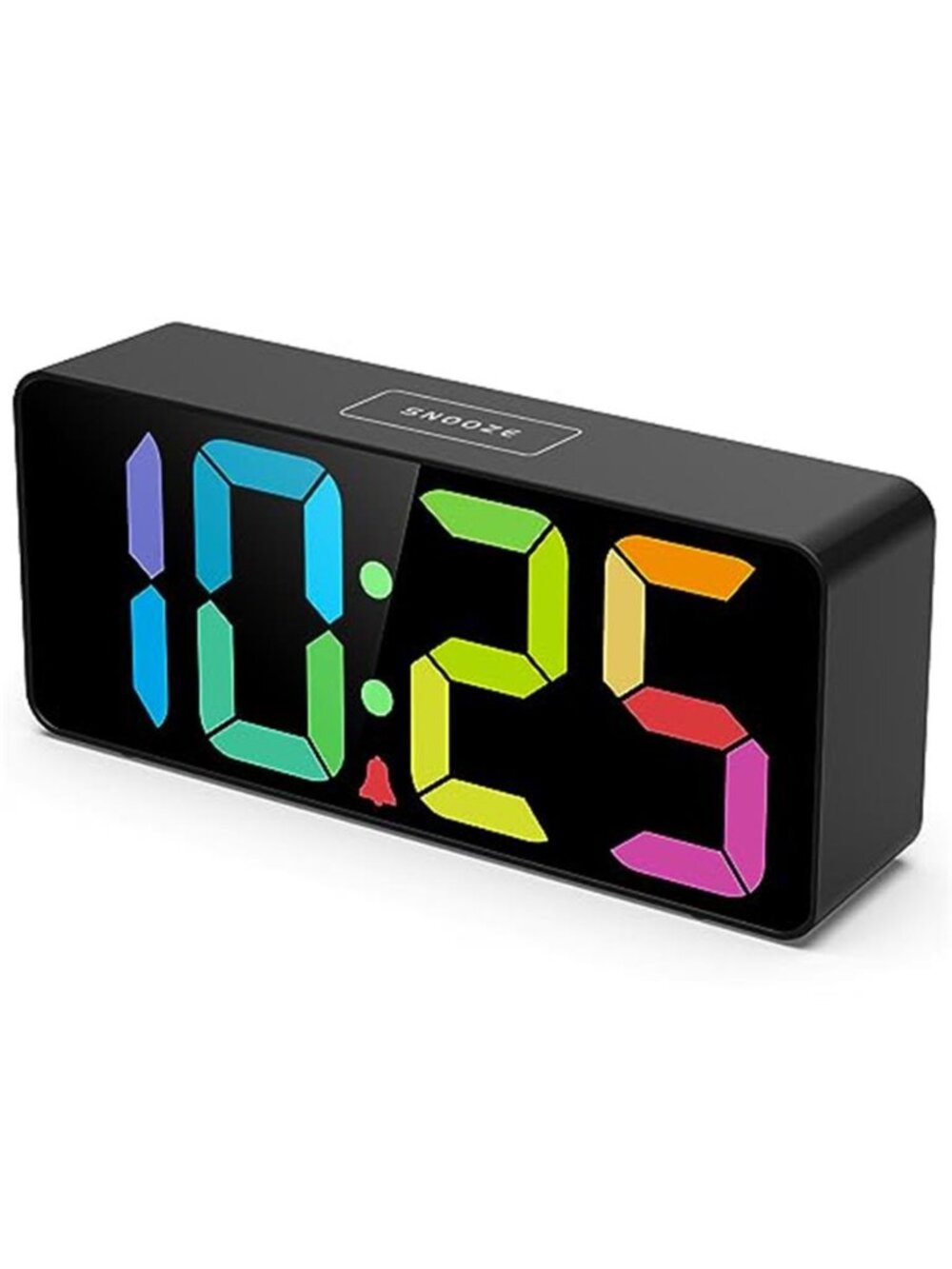 Large LED Digital Alarm Clock USB Charging Adjustable Brightness Bedside